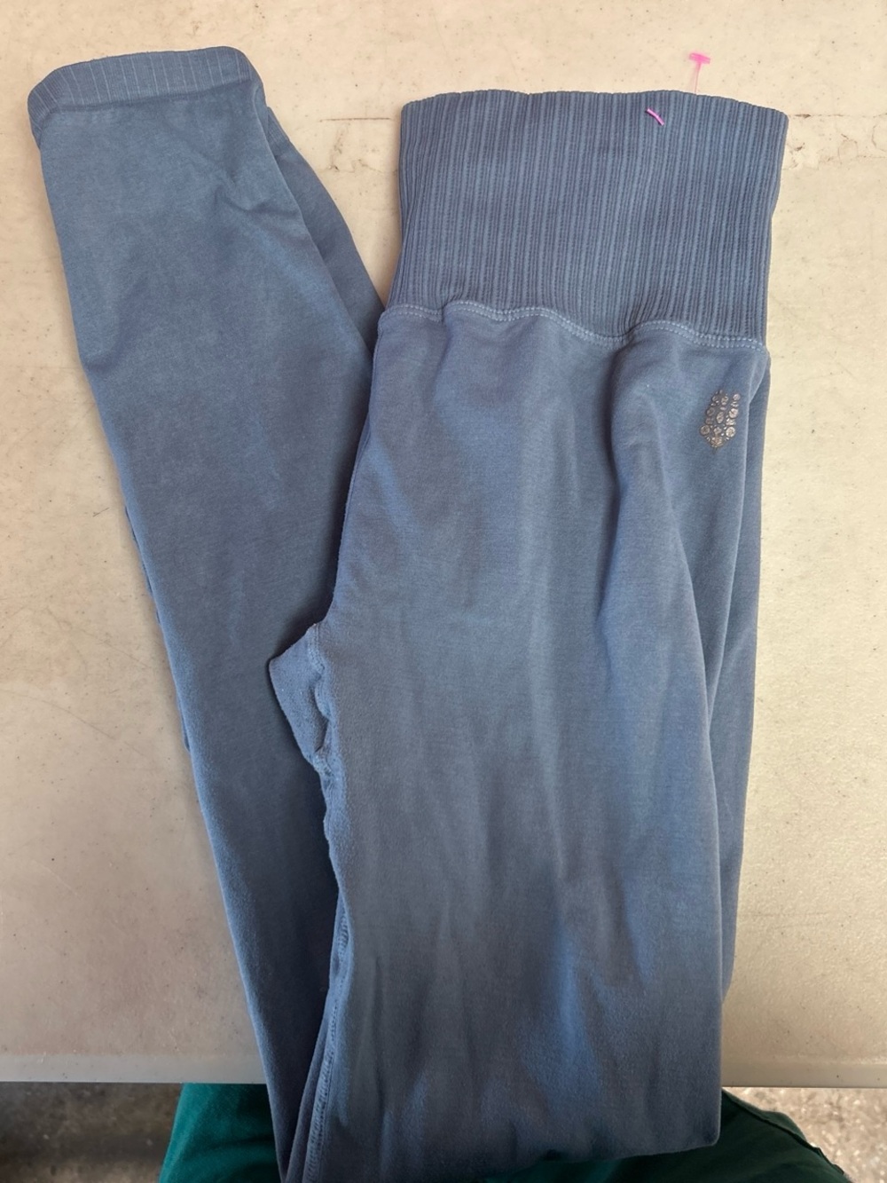 Free people Rib-Waist Leggings in Slate Blue